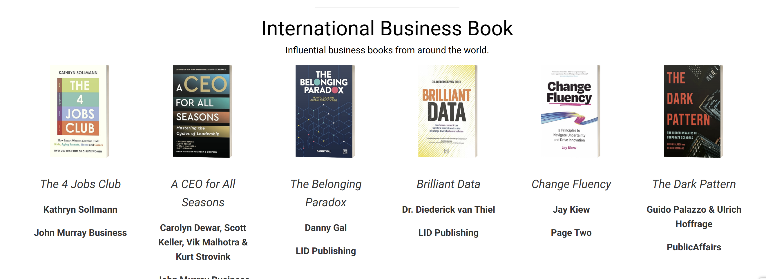 Business Book Awards 2026 Shortlist Certificate